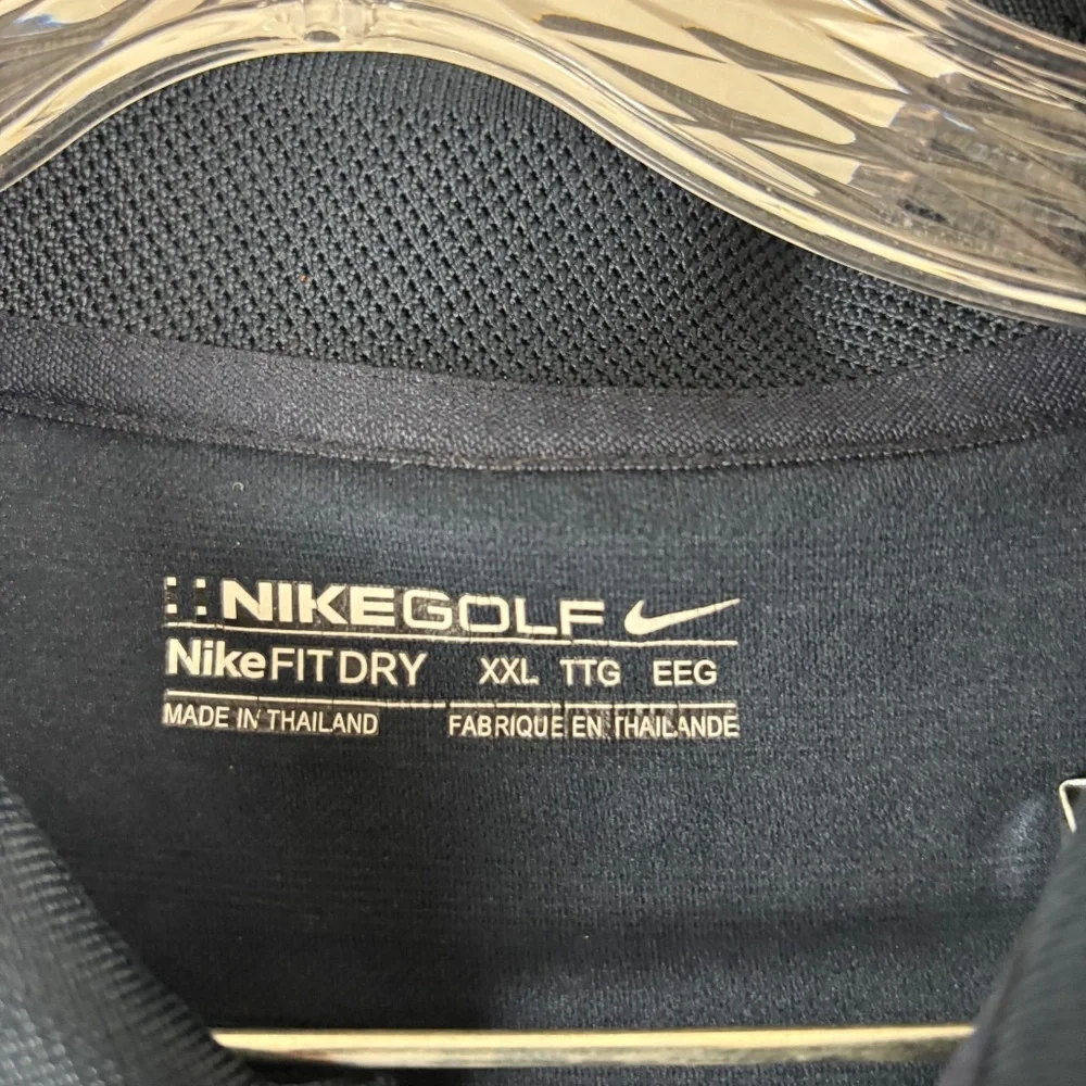 Nike, Golf Polo Shirt, Men's XXL, Dark Blue Gray stripes,‎ Fit Dri
